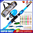 Kid Ice Fishing Rod Set Portable Mini Spinning Saltwater Travel Pole (1.8m)