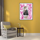 5D DIY Diamond Painting Pink Mosaic Cat Full Round Drill Mosaic Kit Wall Pi