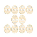 DIY Craft Easter Decorations Hanging Ornaments Drawing Wood Slice Easter Eggs