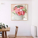 Full Drill Diamond Painting 5D DIY Pink Flowers Wall Rhinestone Picture Cra