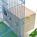 Wooden Small Bird Breeding Box Nesting Budgie House Cage Parrots For Bird B4I1
