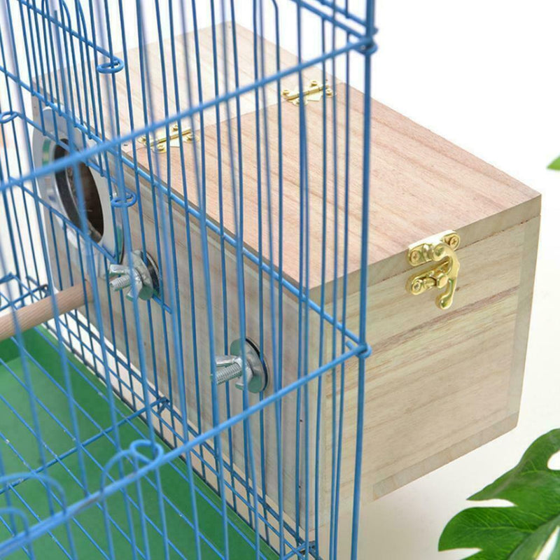 Wooden Small Bird Breeding Box Nesting Budgie House Cage Parrots For Bird B4I1