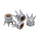 2pcs Bicycle Tire Valve Cap Crown Shape Bike Auto Tyre Wheel Stem Air Valve C