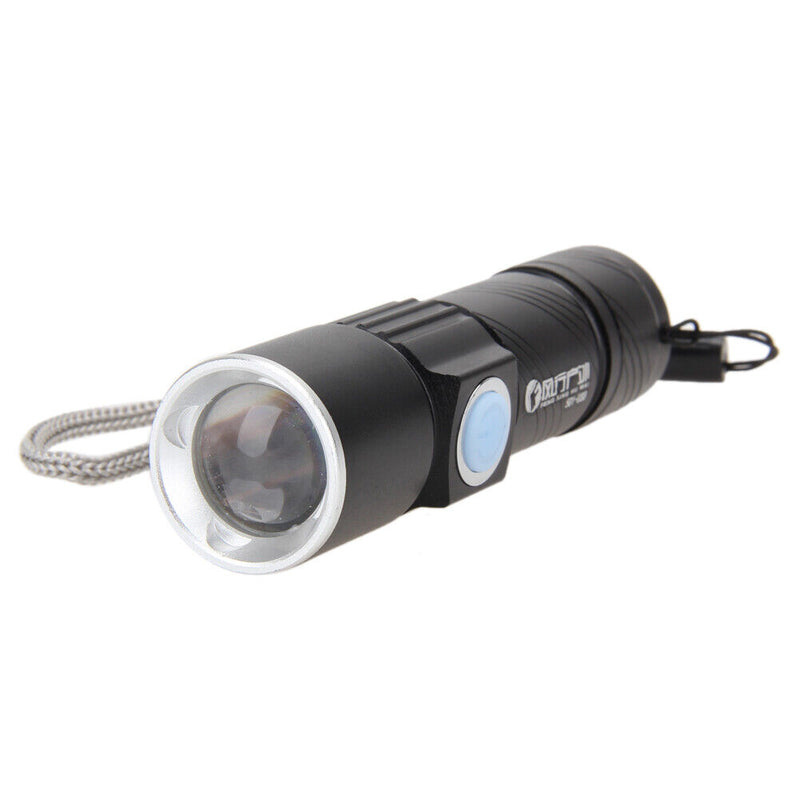 800LM LED Zoomable Waterproof USB Rechargeable Flashlight Outdoor, Hiking,