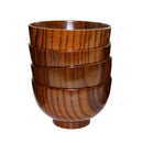 Japanese Wooden Bowl Style Wood Rice Soup Salad Food Large Container Small R6I5