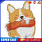 Partial Embroidery 14CT DIY Smiling Dog Printed Cross Stitch Kit Art Craft