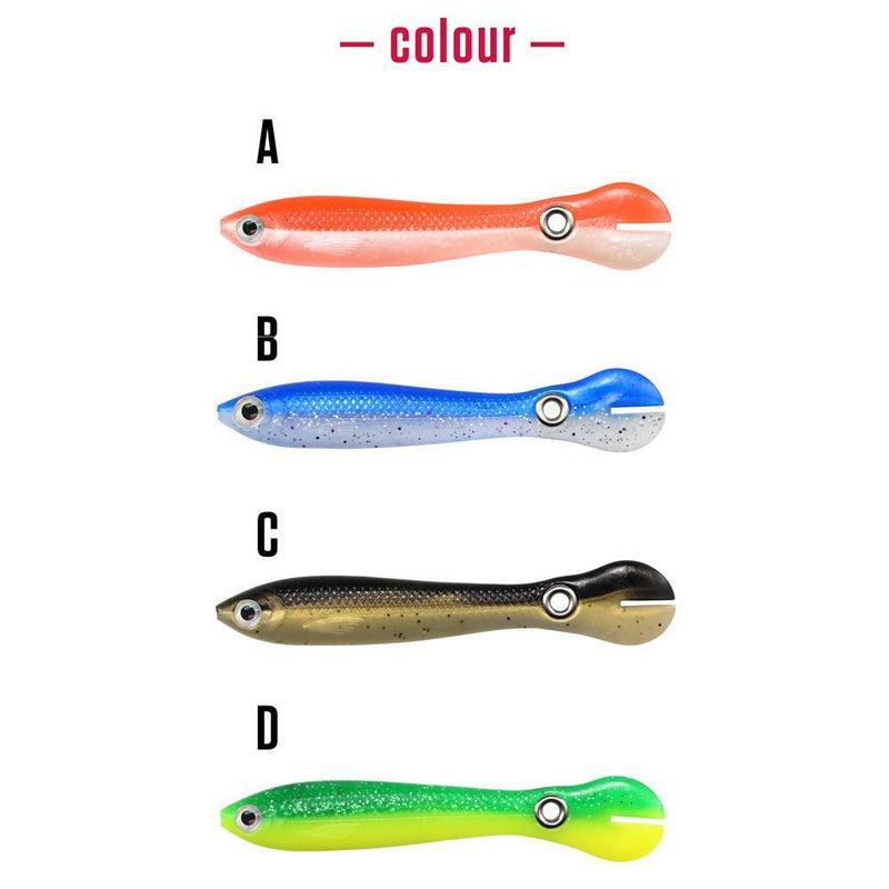 4x 10cm 6g Bionic Loach Fishing Lures Sinking Artificial Soft Baits (Mixed)