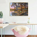 Home Hand Painted on Canvas DIY Lake House Oil Paint By Numbers Drawing Kit