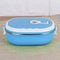Rectangle Lunch Box Thermal Leak-Proof Heat Insulation Anti-Scald (Blue)