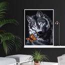 5D Drawing Kit DIY Wolf Butterfly Full Square Drill Diamond Painting Ornament