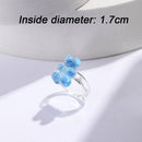 Girl Women Accessories Creativity Transparent Bear Rings Acrylic Ring Colorful