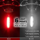 2pcs Bicycle Rear Light LED Small, Bicycle Lighting USB Rechargeable, IPX4 Water
