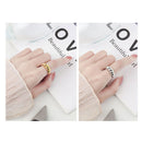 Trendy Party Gift French Croissant Geometric Adjustable Twill Ring Opening