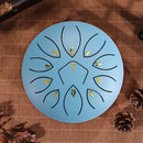 6 Inch 11-Note Tongue Drum with Drumsticks Hand Pan Ethereal Drums (Blue) Newly