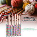 9pcs Aluminum Crochet Hooks Set DIY Ceramic Handles Knitting Weaving Needles Kit