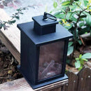 LED Fireplace Lantern Lamps Living Room Flame Christmas Night Light (B) Newly