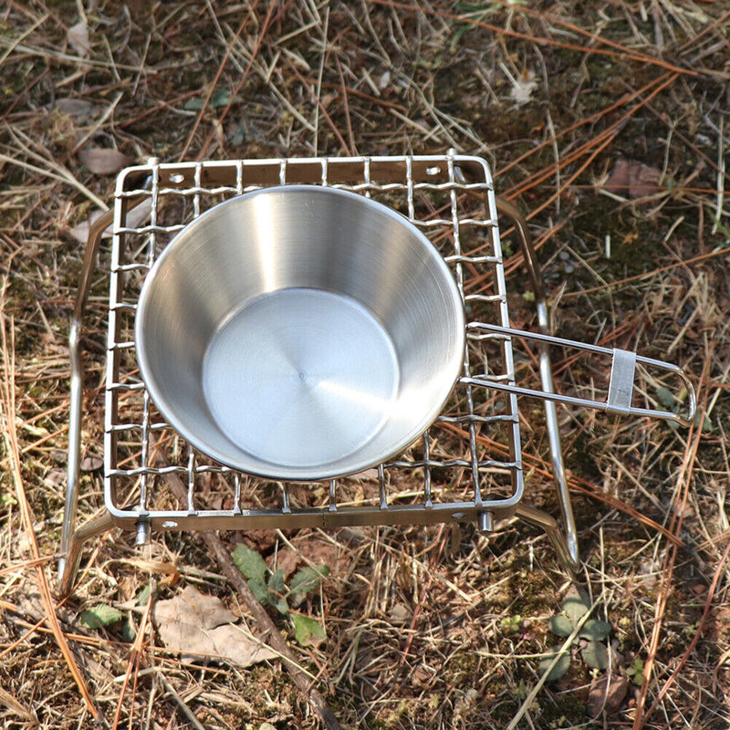 Stainless Steel Portable Bowl Outdoor Camping Picnic Hiking Food Cup Tableware