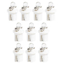 10pcs T5 B8.5D LED Car Light Auto Dashboard Instrument Light Bulbs (White) Newly