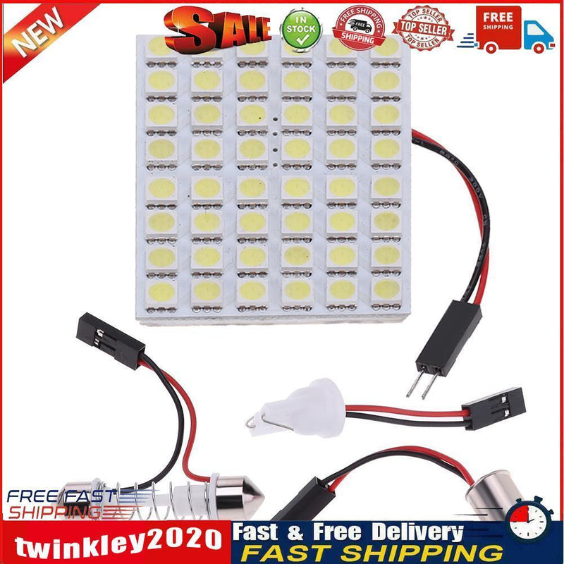 DC 12V T10 5050 48SMD LED Panel Car Interior White Light Festoon Dome Lamp Newly