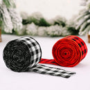 2m Christmas Lattice Ribbon Gift Packing DIY Wrapping Strip (Black White)