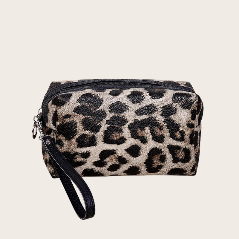 Portable Leopard Cosmetic Storage Bag Women Makeup Wash Organizer (Style 1)
