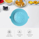 Silicone Air Fryer Liner Kitchen Baking Parchment Steamers Pads (Blue) Newly