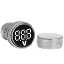 2pcs AC Round LED Digital Display Voltage Meter Ampermeter Monitor (White)