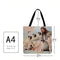 #A Jesus and dog Printed Shoulder Shopping Bag Casual Large Tote Handbag