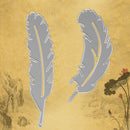 2 Pcs Metal Feather Cutting Dies Stencils DIY Scrapbooking Paper Card Newly