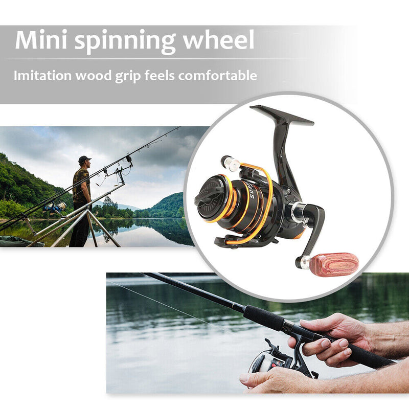 Mini Spinning Fishing Reel Metal Sea Fishing Lure Saltwater Fishing Wheel 5.2/1
