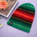 Winter Hats Multistorey Stripe Hit Wool Hip Hop Knit Beanies (Green)