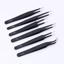 6pcs Safe Stainless Steel Anti-static Tweezers Maintenance Tool Kits