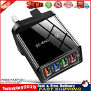 4 Ports Portable USB Charging Mobile Phone Chargers Wall Adapter (Black) Newly