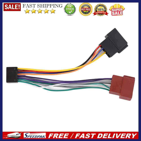 16 Pin ISO Wiring Harness Loom Connector Adaptor Cable for KENWOOD Car Ster