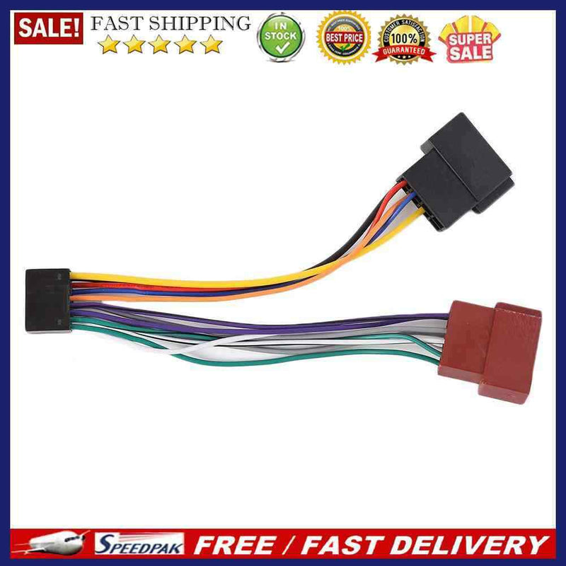 16 Pin ISO Wiring Harness Loom Connector Adaptor Cable for KENWOOD Car Ster