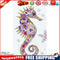 5D DIY Special Shaped Diamond Painting Purple Seahorse Partial Mosaic Kit