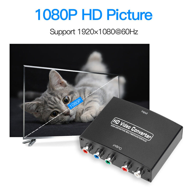 HDMI-compatible to YPBPR Component Converter 1080P Video Audio Adapter for