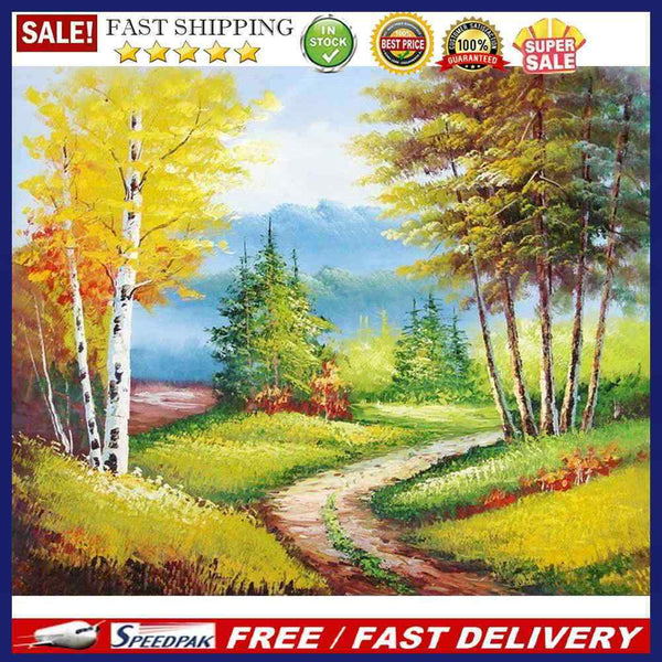 Forest Trail Oil Paint By Numbers DIY Handpainted Home Decoration Gifts Unframed