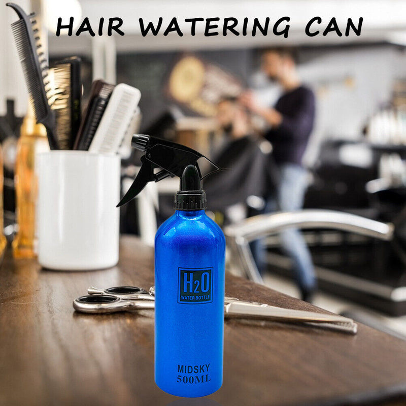 500ml Aluminum Watering Can Hairdressing Salon Hair Spray Bottle (Blue) Newly