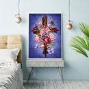5D Diamond Painting Cross Flower Butterfly Full Square Drill Mosaic Rhinestones