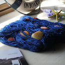 Decorative Nautical Fishing Net Seaside Wall Beach Party Sea Shell (Blue)