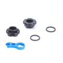 Vacuum Tires Nozzle Lock Presta Valve Nut Tire Valve Cap with Install Wrench