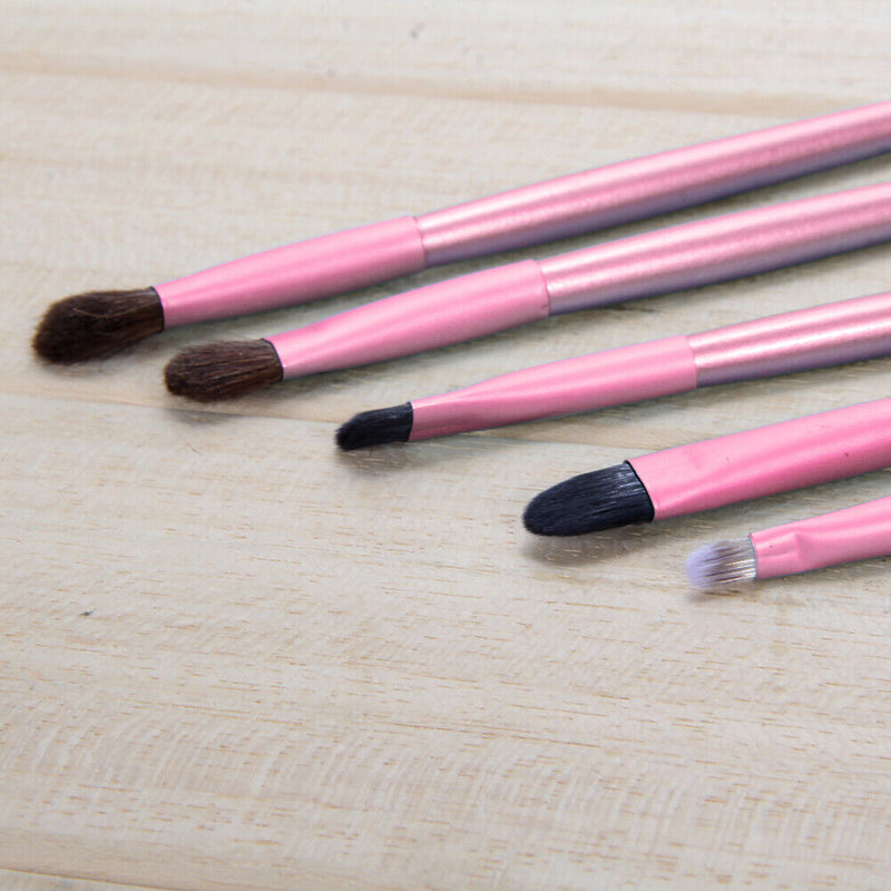 5pcs Eye Shadow Makeup Brush Set Eyes Make Up Eyebrow Cosmetic Brush?Pink?