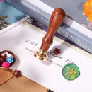 25mm Animal Pattern Round Fire Lacquer Sealing Wax with Handle Album Handmade