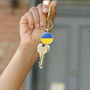 Ukraine Sign Keychain Pendant Bag Pendant Metal Key Ring Gifts (XSWX4475-1)