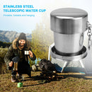 Outdoor Camping Travel Folding Cup Stainless Steel Foldable Retractable Mugs