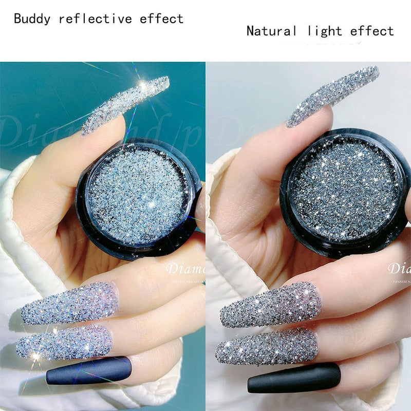Woman Easy To Use Crystal Fashion Reflective Nail Diamonds Strobe Buddy