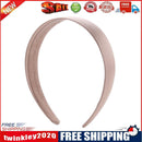 Solid Color Hair Hoops Simple Headband Women Girls Wide Hairband (Beige)