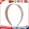 Solid Color Hair Hoops Simple Headband Women Girls Wide Hairband (Beige)