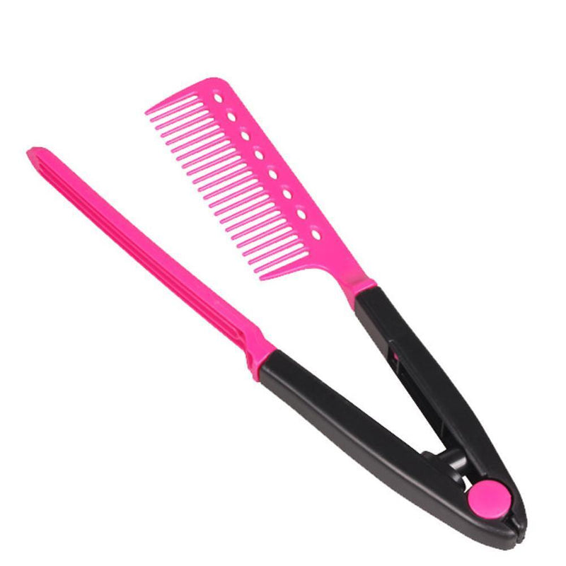 Electric Copper Comb Wet Dry Hair Straightening Comb Anti-Scald Shell (US)